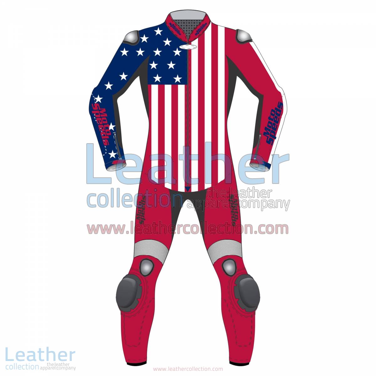 American Flag Leather Motorcycle Suit