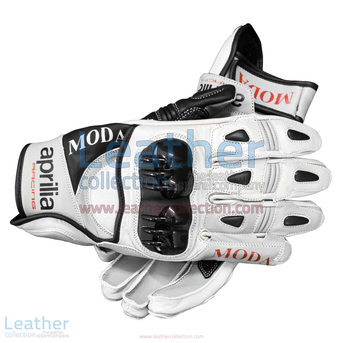 Aprilia Short Leather Riding Gloves