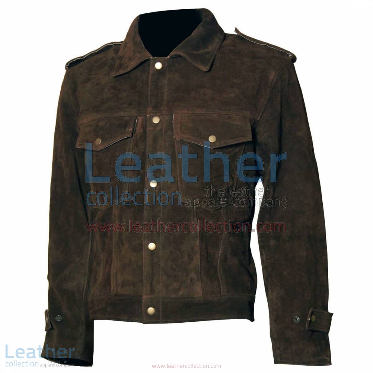 Beatles John Lennon Rubber Soul Brown Suede Leather Jacket