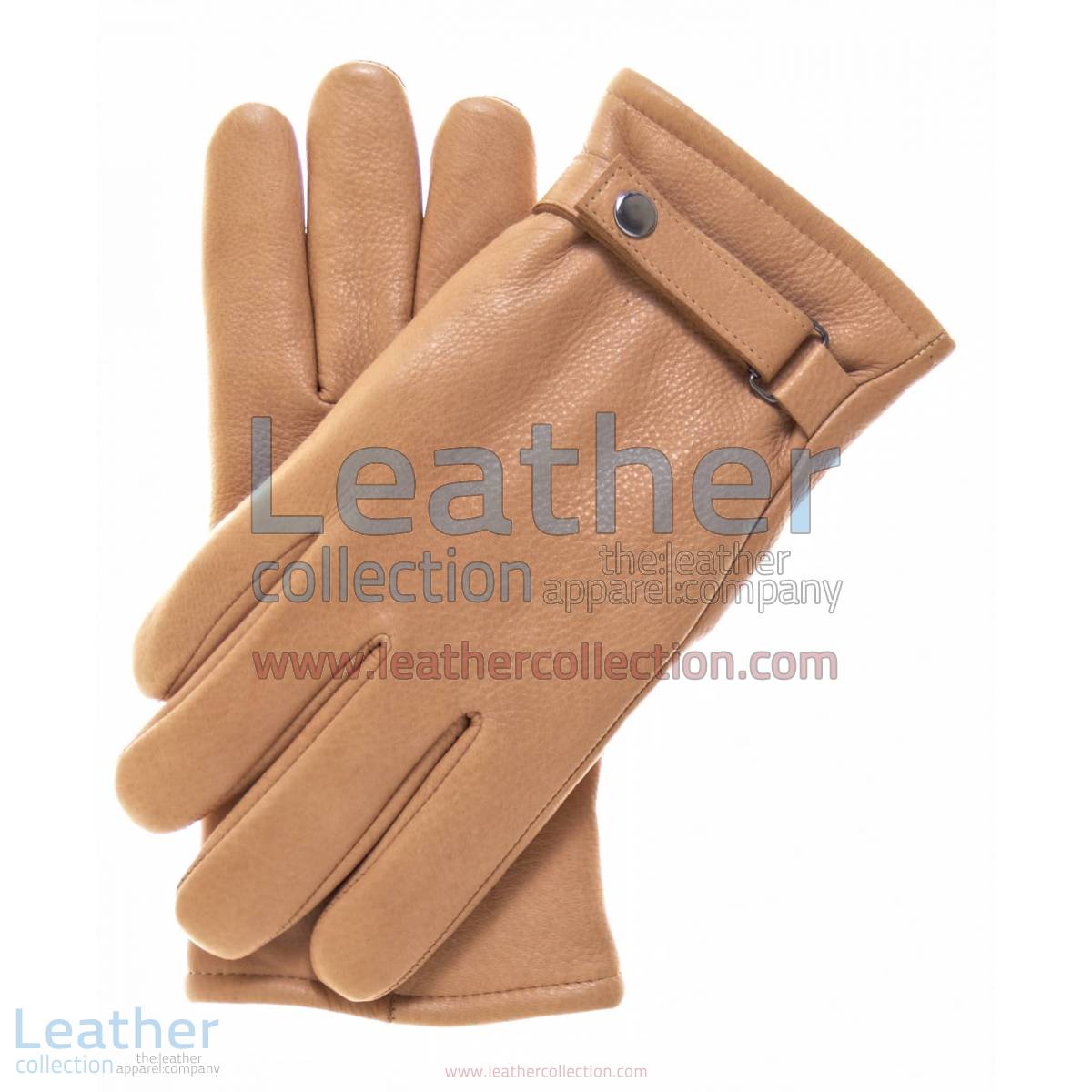 Beige Tough Leather Gloves with Thinsulate Lining