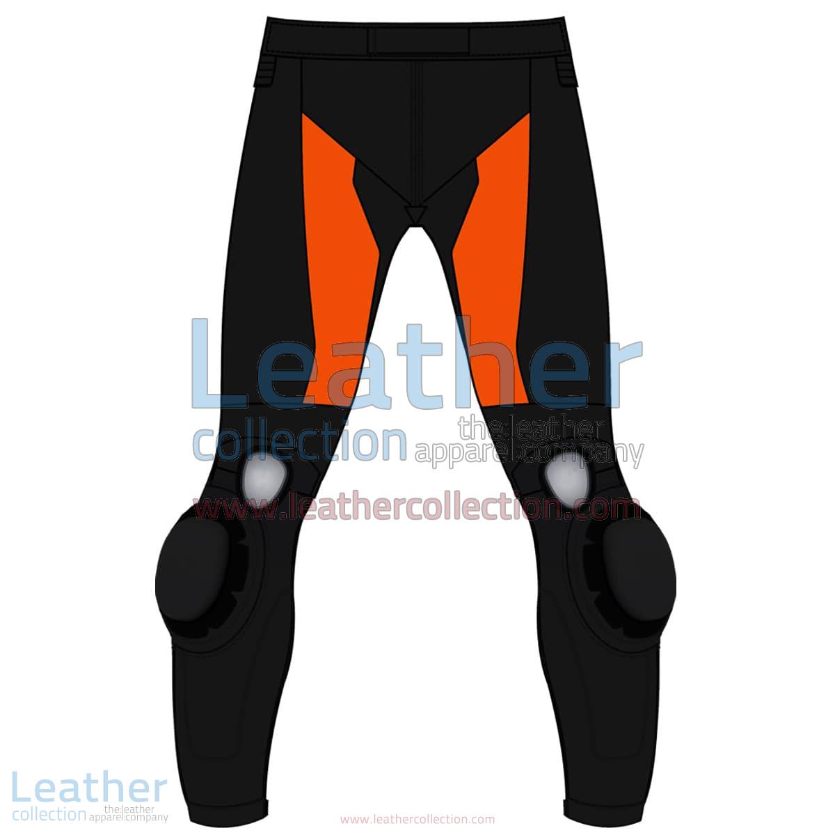 Bi Color Motorbike Leather Pant For Men