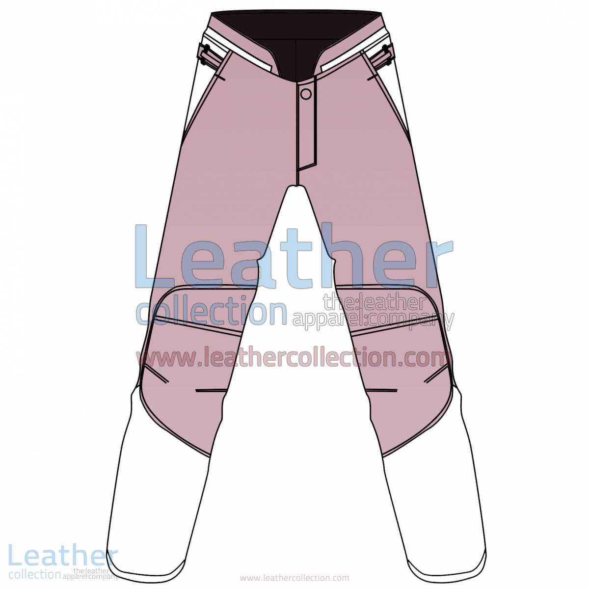 Bi Color Motorbike Leather Pant For Women