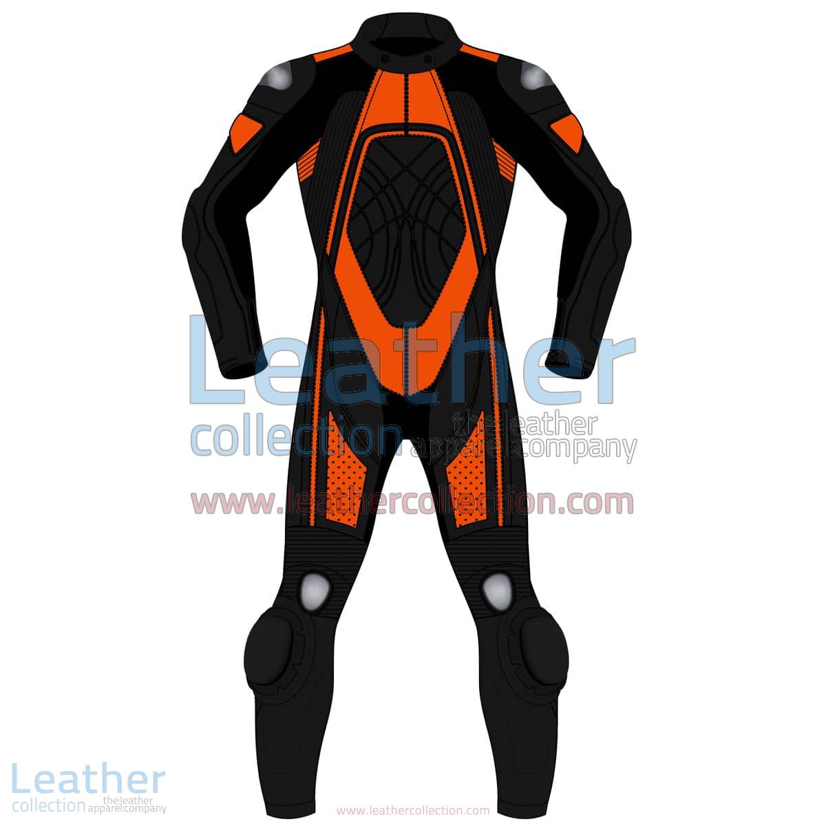 Bi Color One-Piece Motorbike Leather Suit For Men