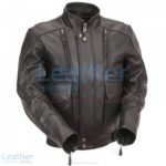 Biker Naked Leather Jacket with Side Stretch Panels | naked leather jacket