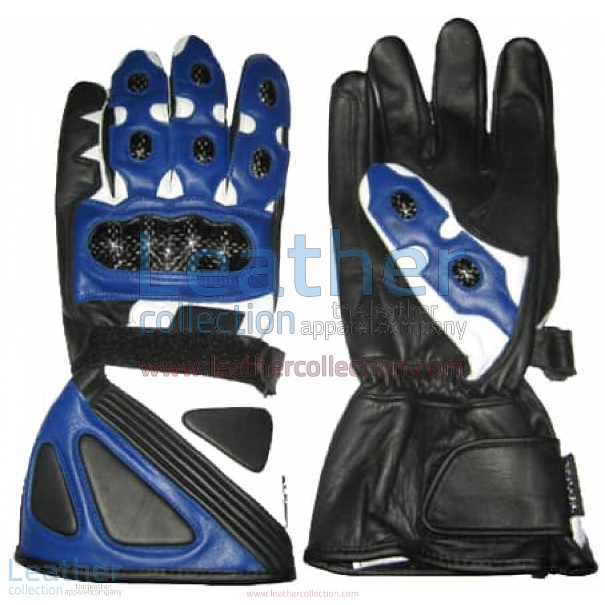 Bravo Blue Biker Gloves