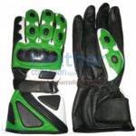 Bravo Green Motorcycle Race Gloves | motorcycle race gloves