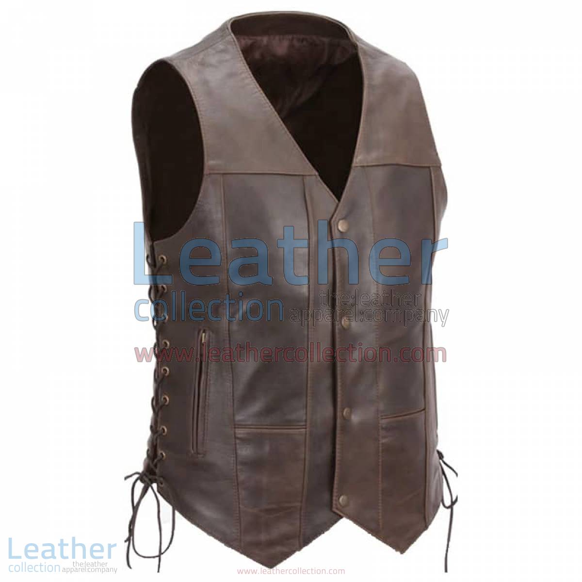 Brown Premium Leather Motorcycle Vest