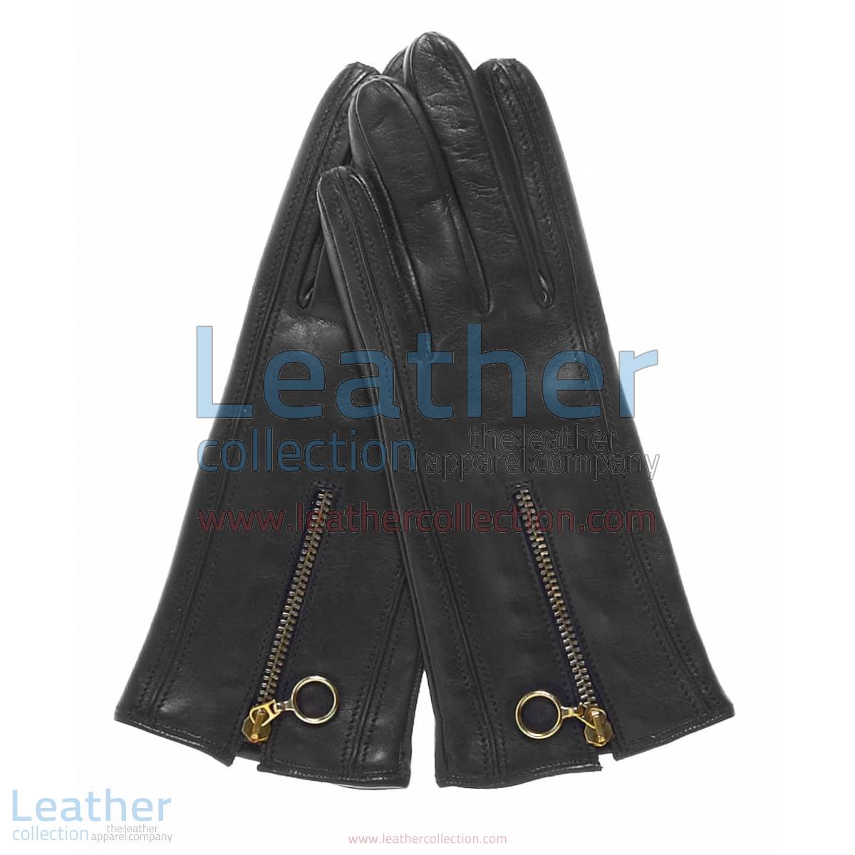 Cashmere Lined Gloves with Zippers