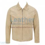 Classic Mens Suede Jacket with Shirt Collar | mens suede jacket