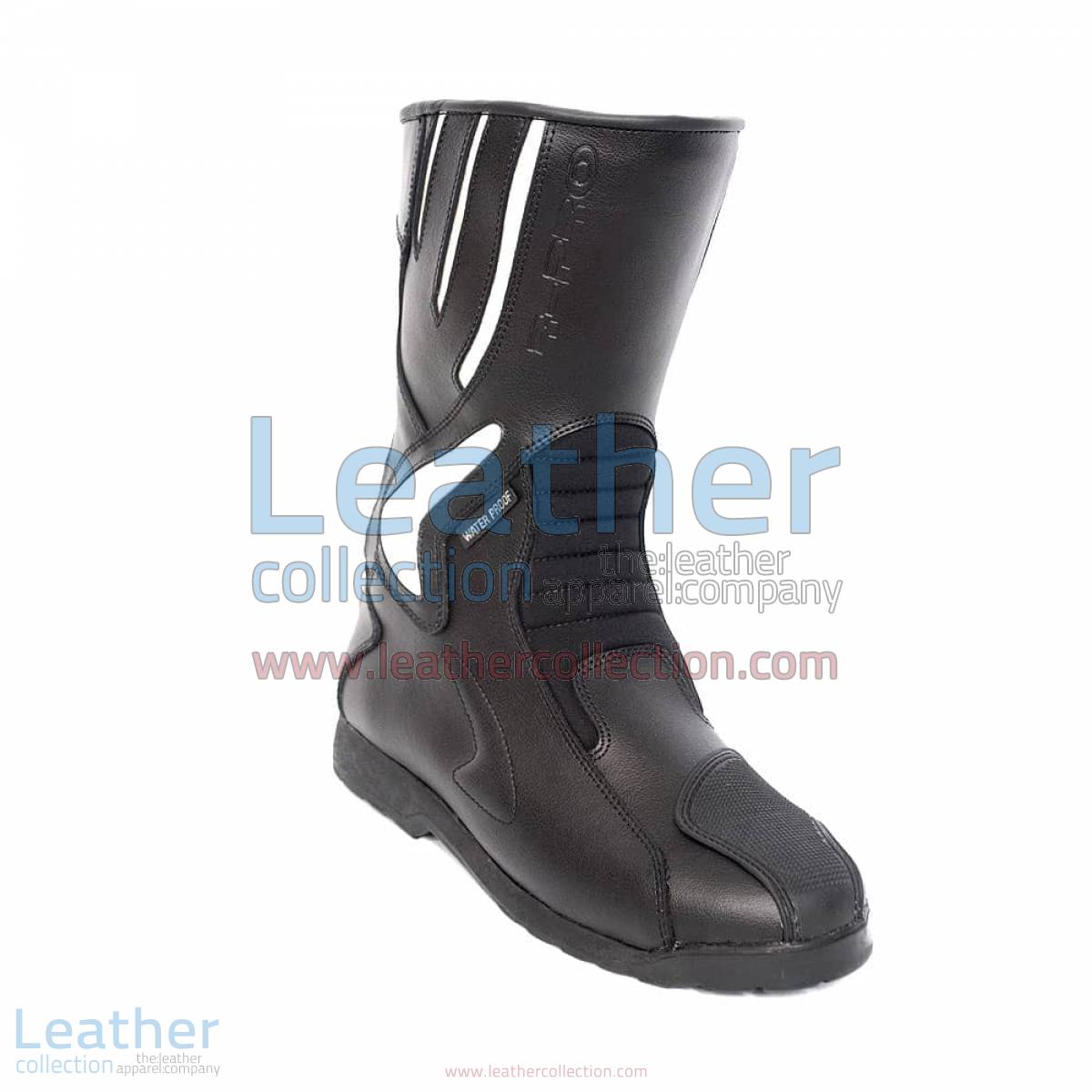 Crescent Leather Moto Boots
