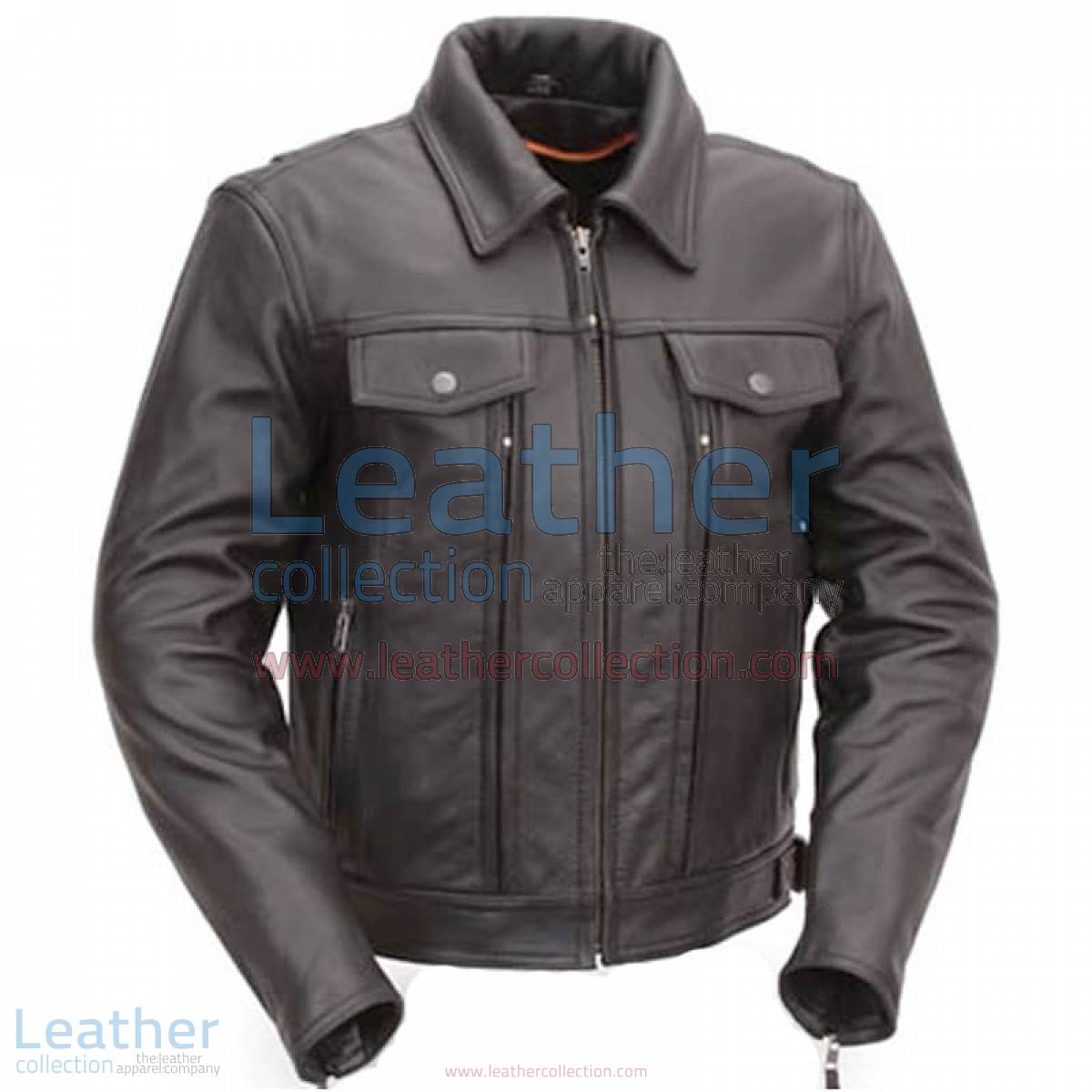 Cruiser Motorcycle Jacket with Dual Utility Pockets