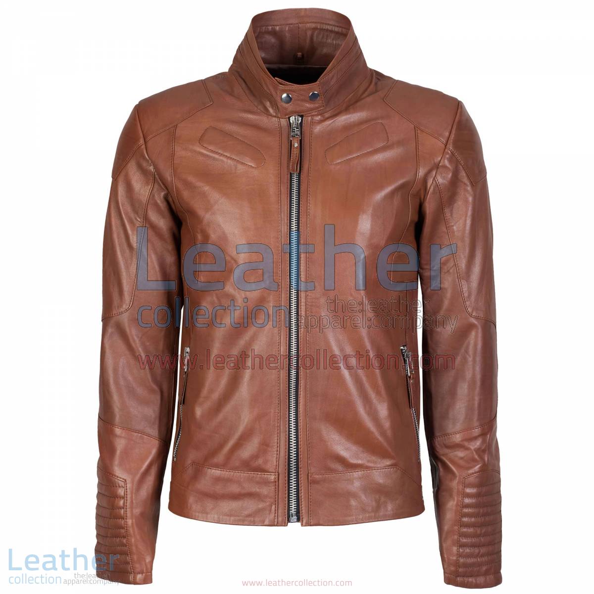 Deuce Classic Biker Leather Jacket Antique Brown