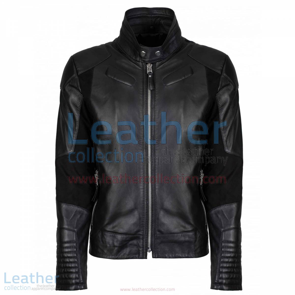 Deuce Classic Biker Leather Jacket Black