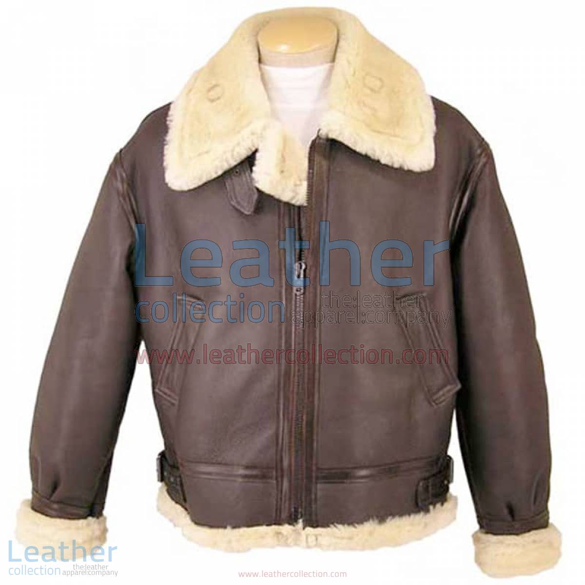 Fur Lined Leather Brown Jacket