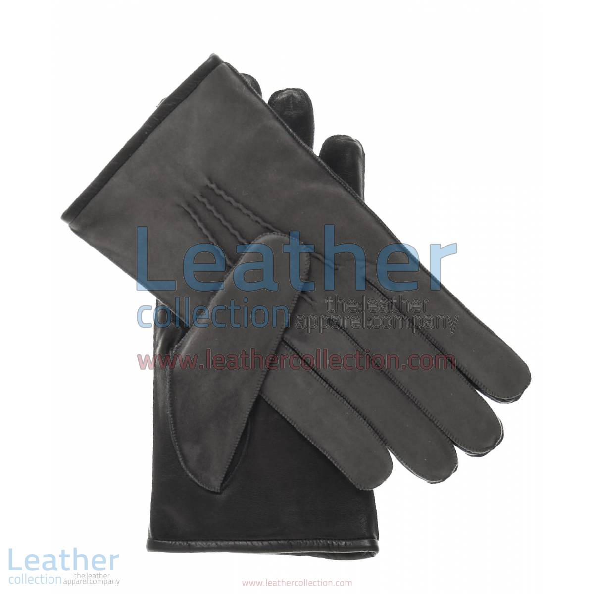 Grey Suede and Lambskin Gloves
