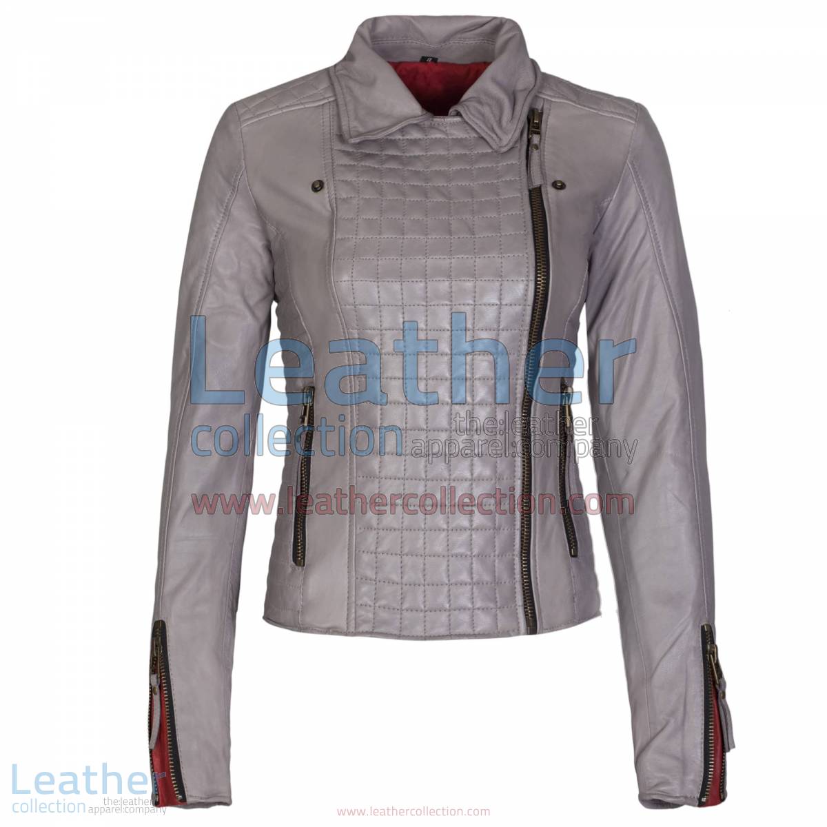 Heritage Ladies Fashion Leather Jacket Grey