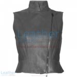 High Neck Fashion Leather Vest | high neck vest