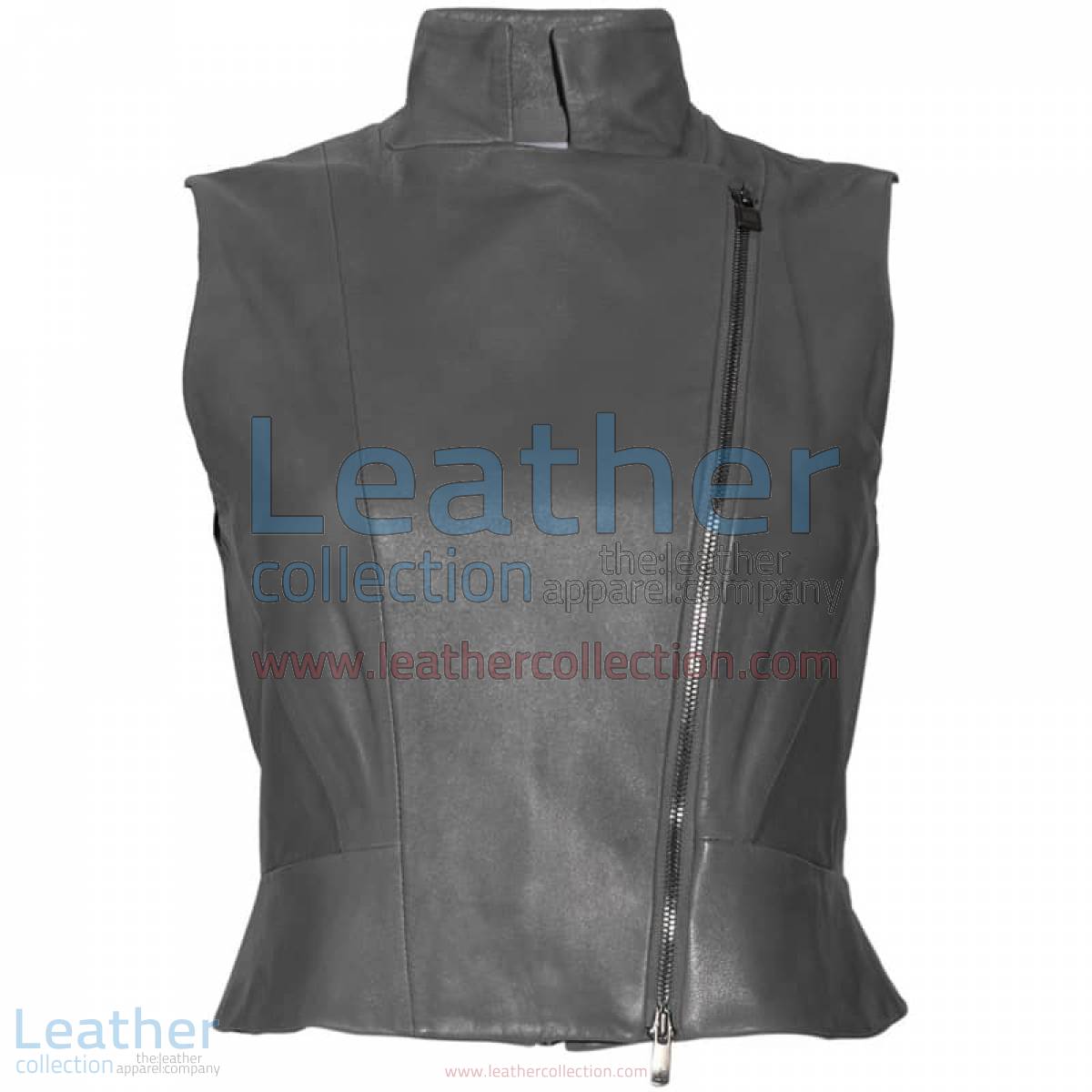 High Neck Fashion Leather Vest