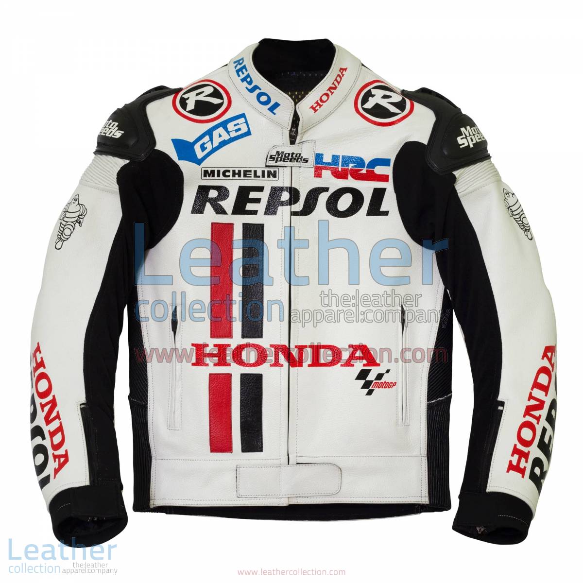 Honda Repsol White Leather Race Jacket