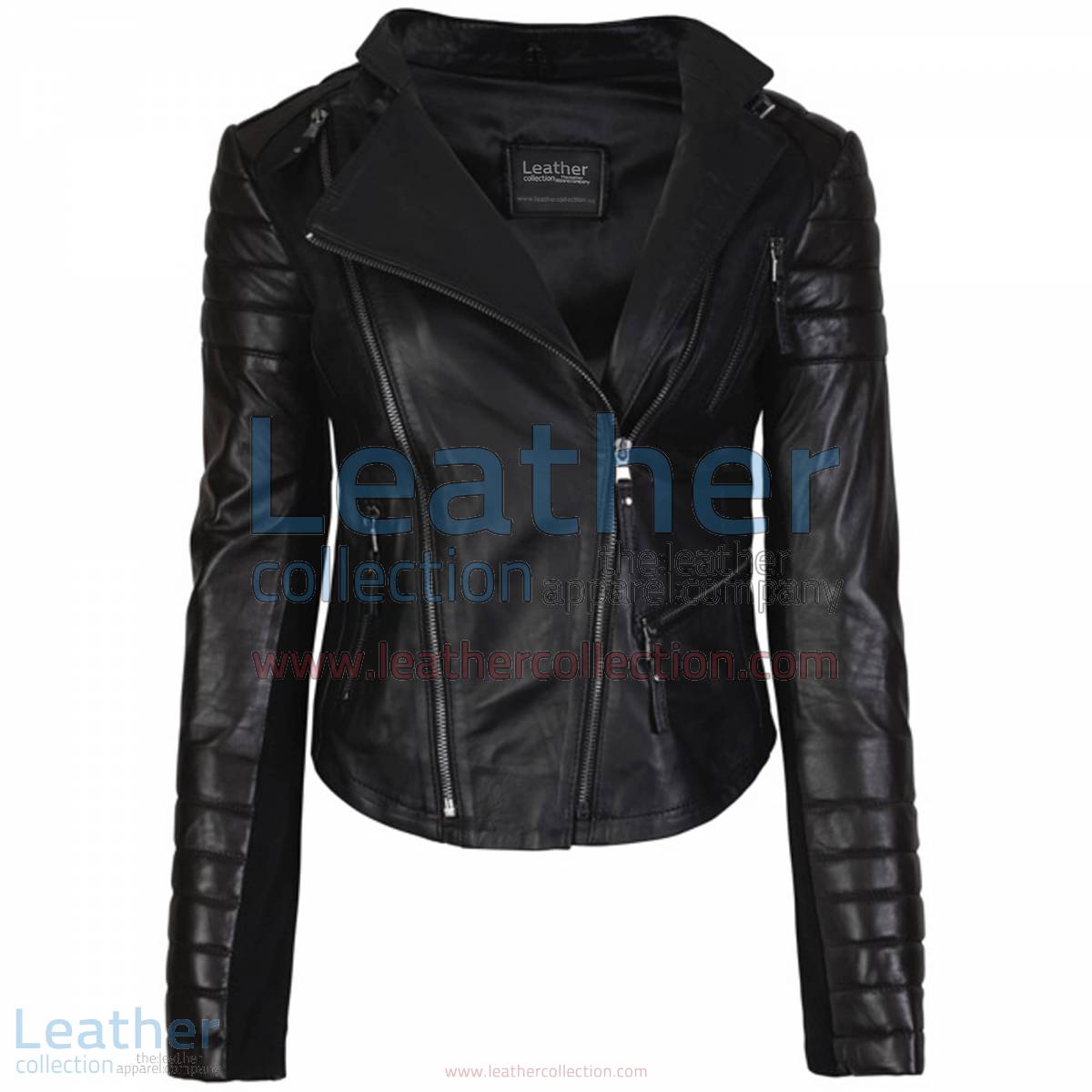 Kelly Fashion Ladies Leather Jacket Black