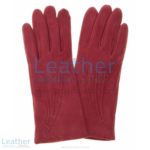 Ladies Claret Cashmere Lined Suede Gloves | suede gloves