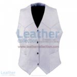 Ladies Vintage White Fashion Leather Vest | vintage vest