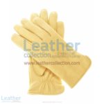 Ladies Winter Tan Gloves with Wool Lining | tan gloves