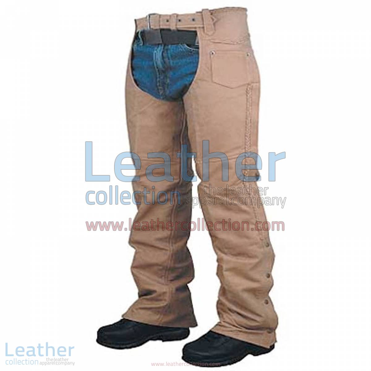 Leather Braided Chaps For Men