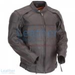 Leather Motorcycle Jacket with Reflective Piping | leather motorcycle jacket