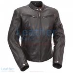 Leather Touring Jacket with Scooter Collar & Multiple Vents | leather touring jacket