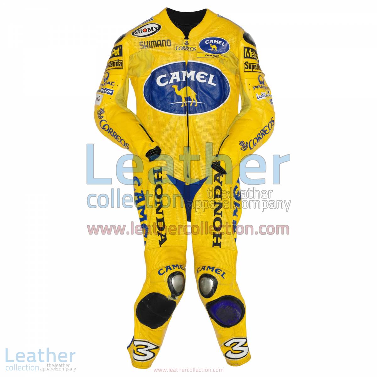 Max Biaggi Camel Honda MotoGP 2004 Leathers