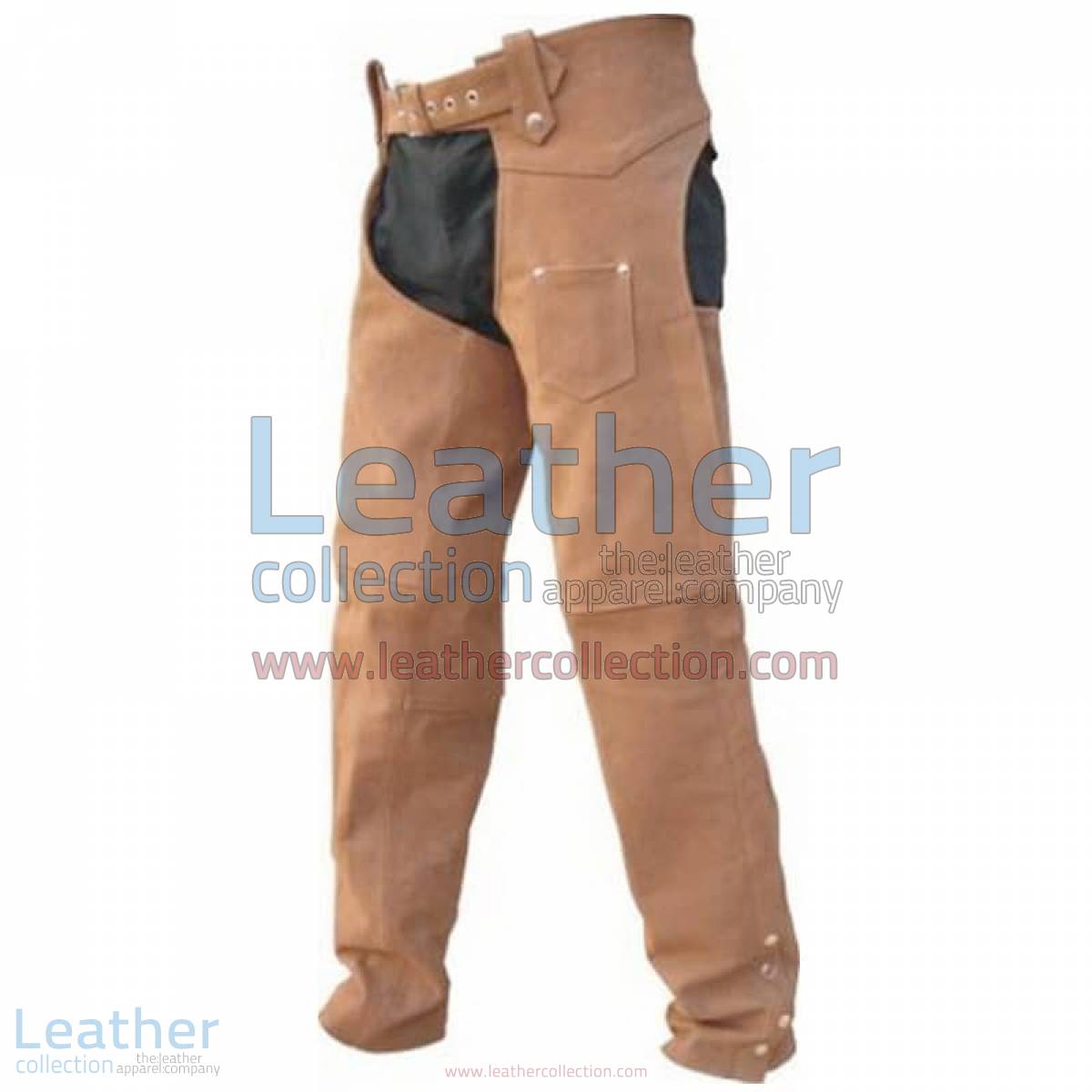 Men's Leather Riding Braided Chaps