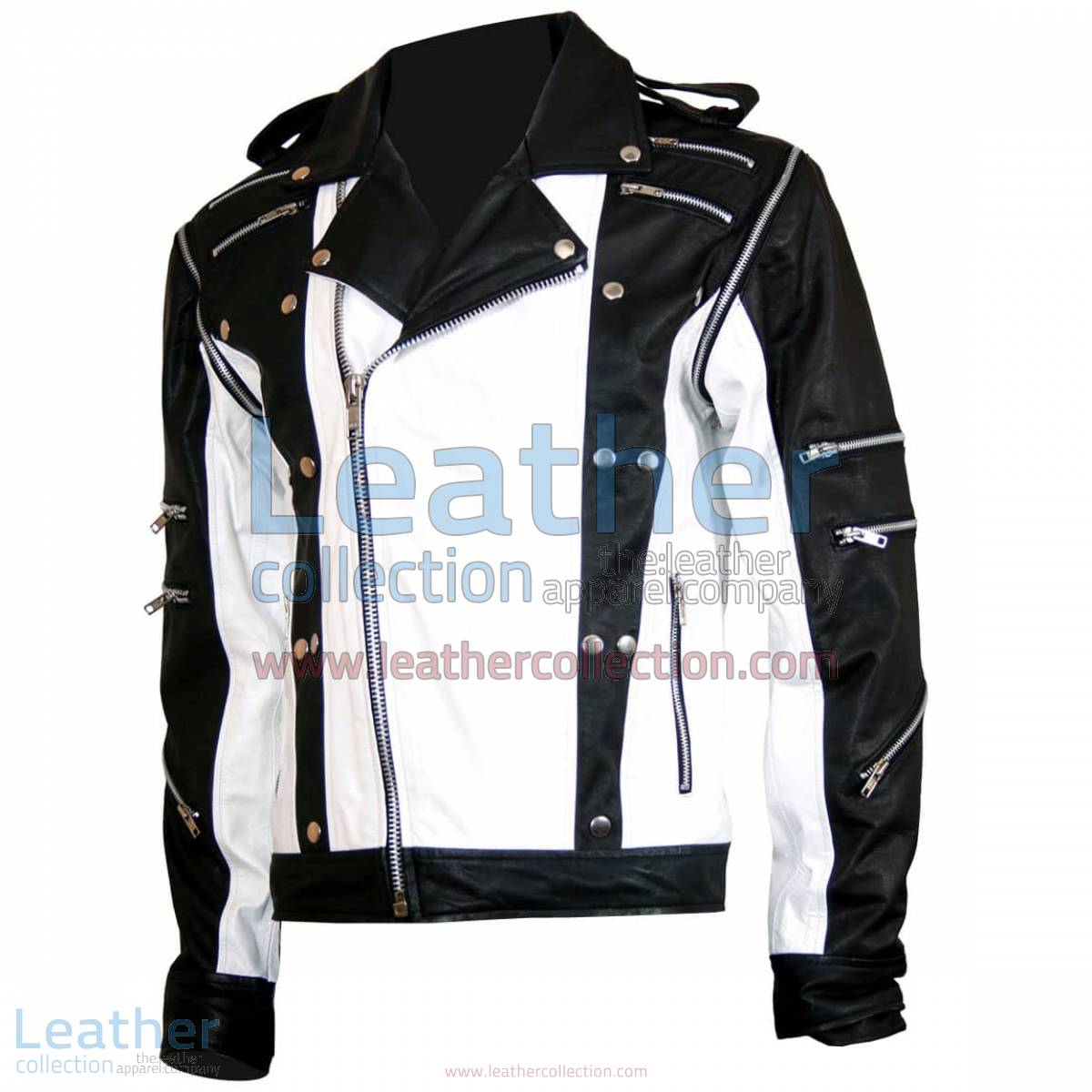 Michael Jackson Pepsi Black & White Leather Jacket