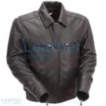 Naked Black Leather Bronson Hybrid Motorcycle Jacket | naked leather jacket