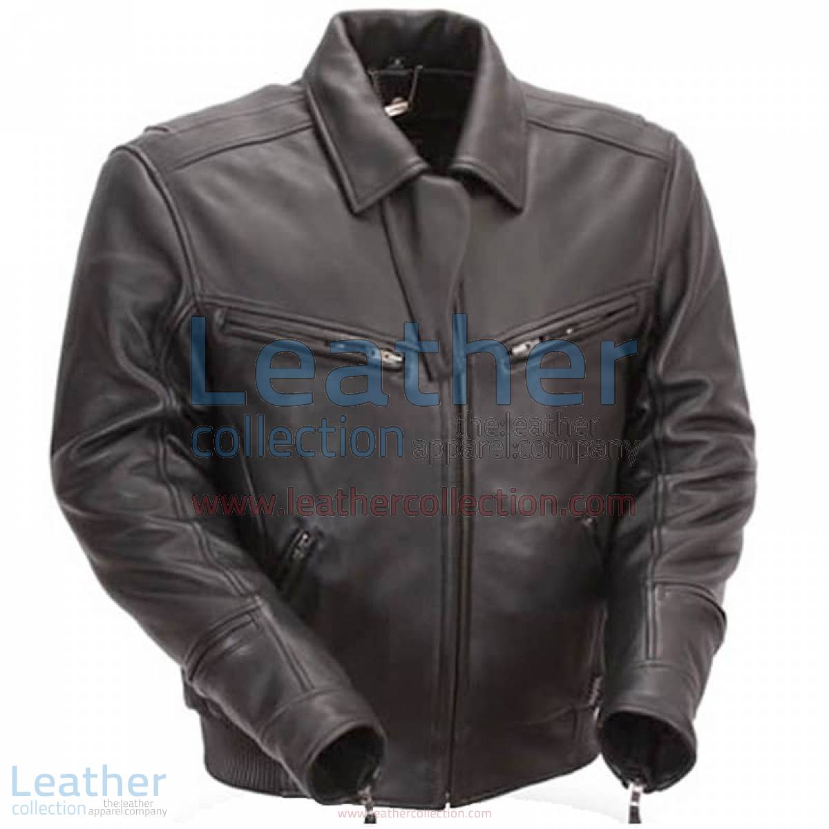 Naked Black Leather Bronson Hybrid Motorcycle Jacket