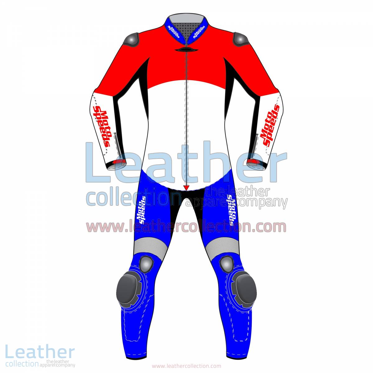 Netherlands Rounded Flag Leather Moto Suit