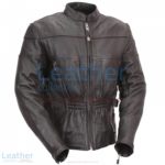 Premium Black Leather Motorcycle Touring Jacket | motorcycle touring jacket