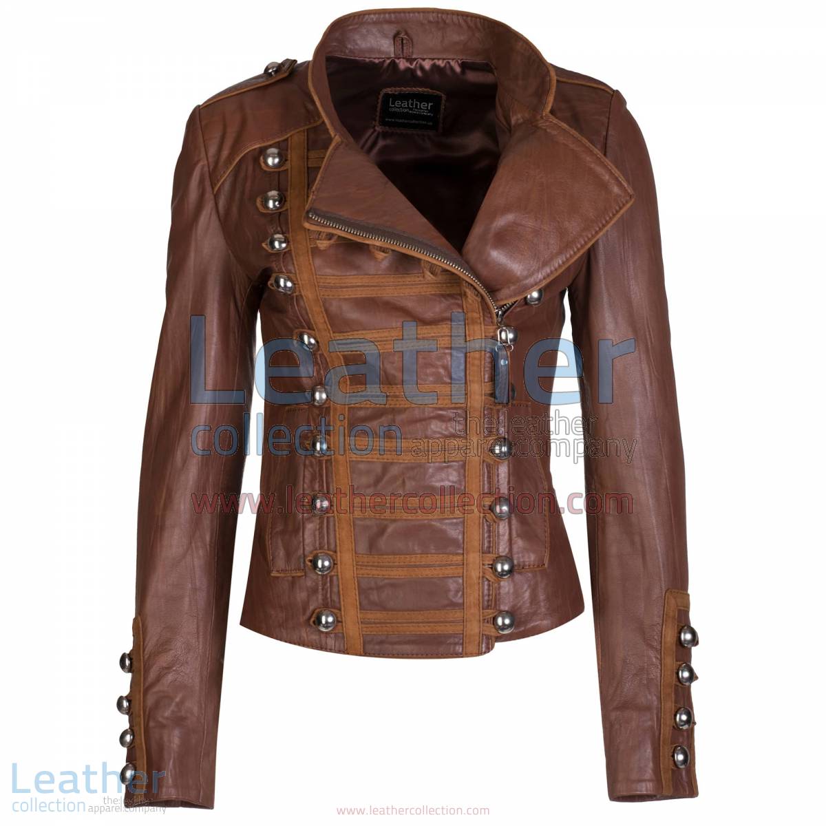 Princess Antique Brown Leather Jacket