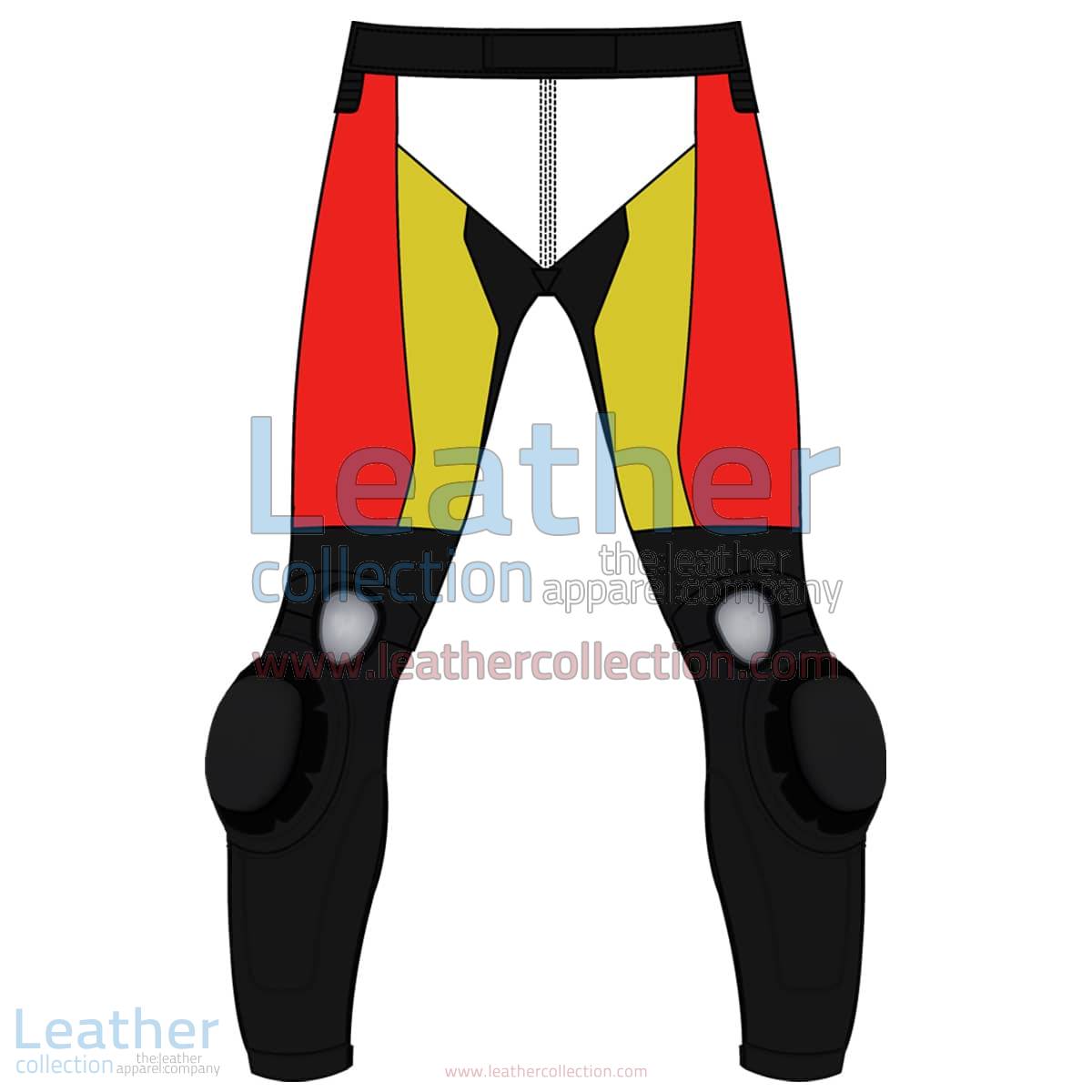 Quad Color Motorbike Leather Pant For Men