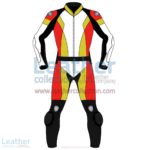 Quad Color Two-Piece Motorbike Leather Suit For Men | Quad Color Two-Piece motorcycle Leather Suit For Men