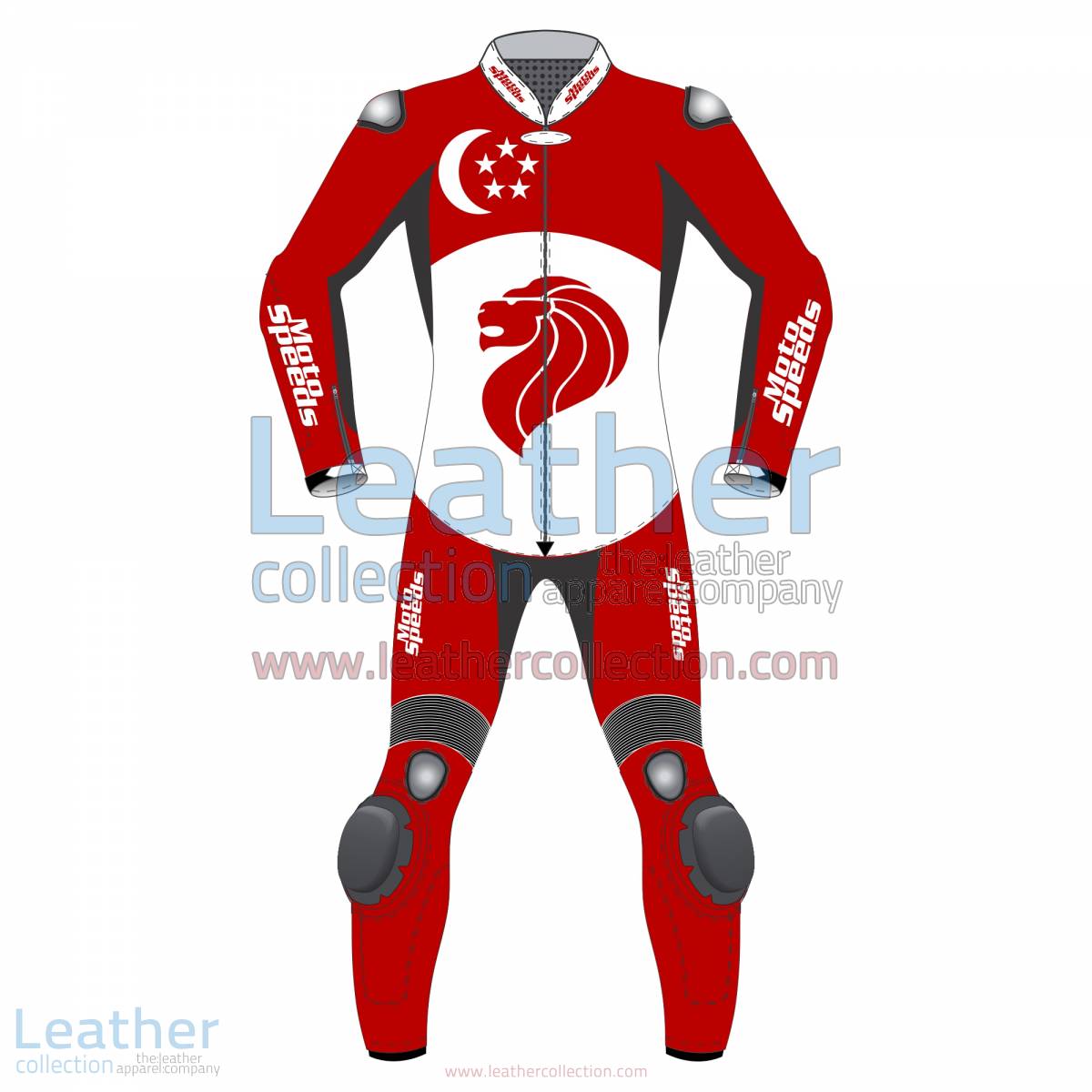 Singapore Flag Moto Suit