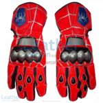 Spiderman Leather Motorbike Race Gloves | Spiderman leather motorcycle race gloves