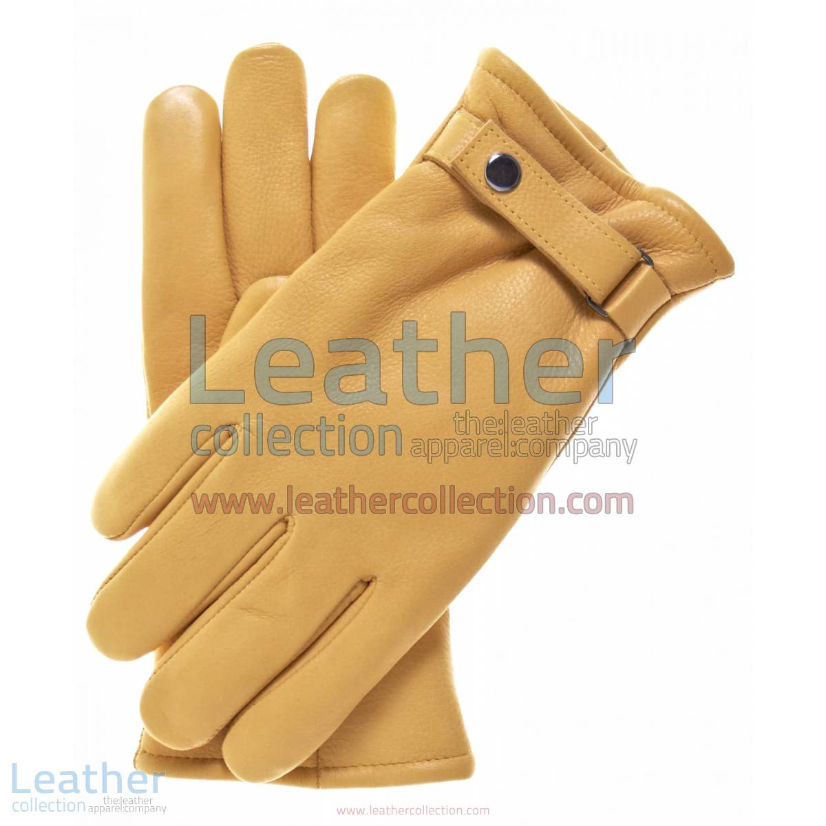 Tan Tough Leather Gloves with Thinsulate Lining