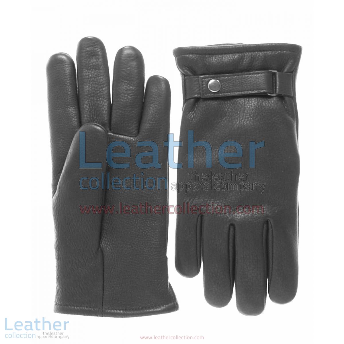 Tough Leather Gloves Black with Thinsulate Lining