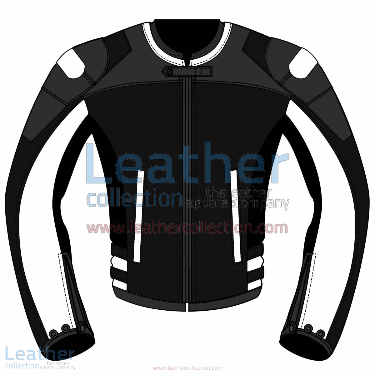 Tri Color Motorbike Leather Jacket For Women