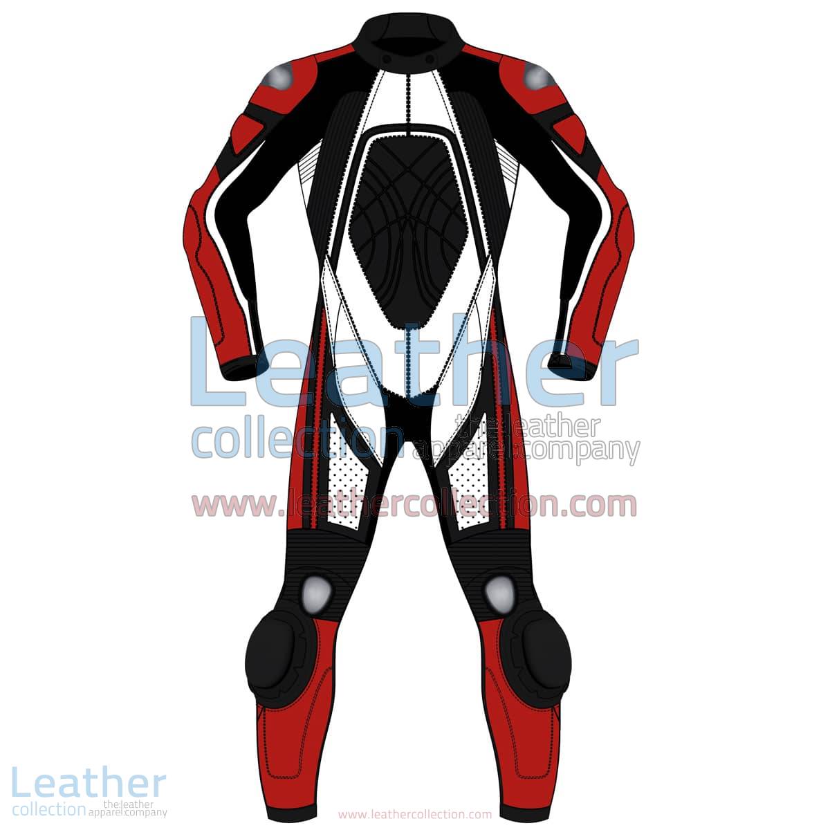 Tri Color One-Piece Motorbike Leather Suit For Men