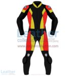 Tri Color Two-Piece Motorbike Leather Suit For Men | Tri Color Two-Piece motorcycle Leather Suit For Men