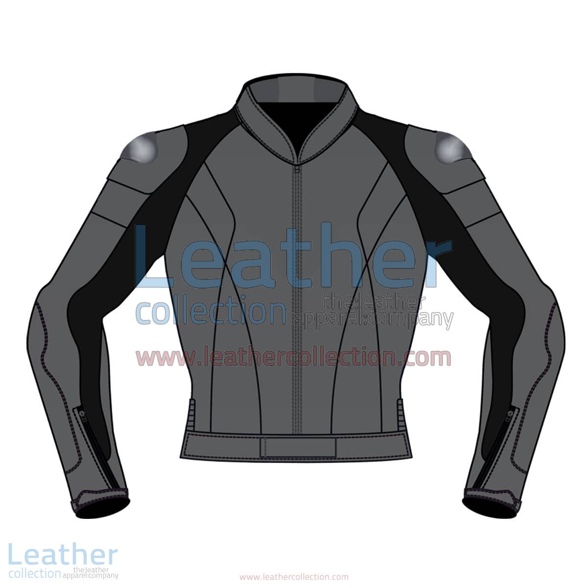 Uni Color Motorbike Leather Jacket For Men