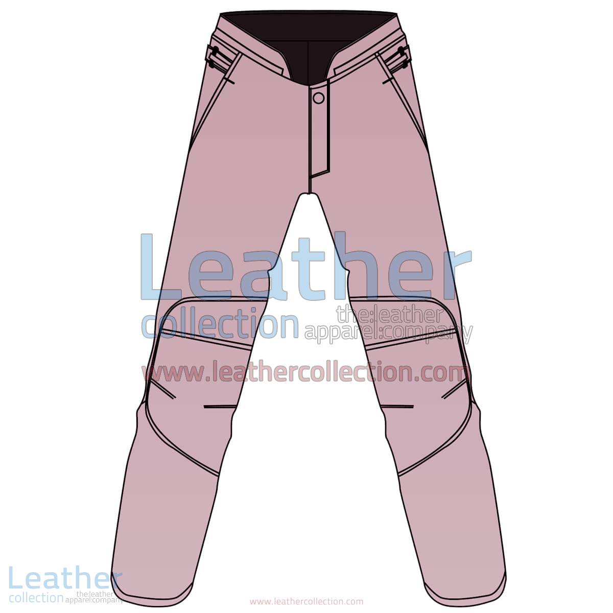 Uni Color Motorbike Leather Pant For Women