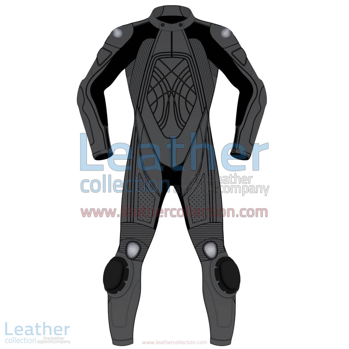 Uni Color One-Piece Motorbike Leather Suit for Men